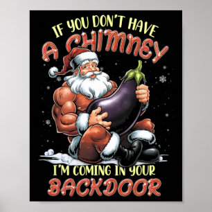 Poster Offensive Noël Adult Ual Innuendo Père Noël Rude