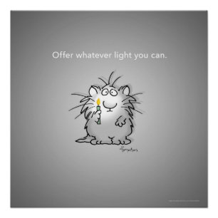 Poster OFFER WHATEVER LIGHT YOU CAN par Sandra Boynton