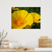 Poster OFFICE ART POPPIES Fleurs de pavot 4 Imprimantes d (Cuisine)
