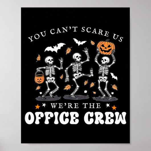 Poster Office Crew Skeleton Dancing Halloween School Secr (Devant)