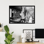 Poster Office des brevets Intérieur 1920 (Bureau à domicile)