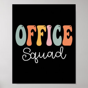 Poster Office Squad Retro Super Vintage Joyeux Premier jo