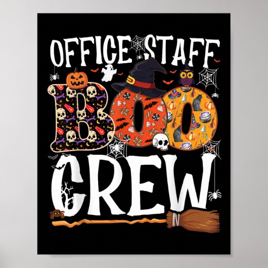 Poster Office Staff Boo Crew Funny Halloween Matching Cos (Devant)