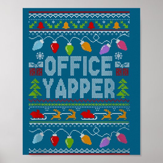 Poster Office Yapper Ugly Sweater Christmas  (Devant)