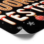 Poster Official Christmas Cookie Tester Taster King Crew (Coin)