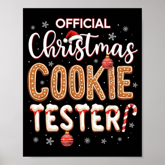 Poster Official Christmas Cookie Tester Taster King Crew (Devant)