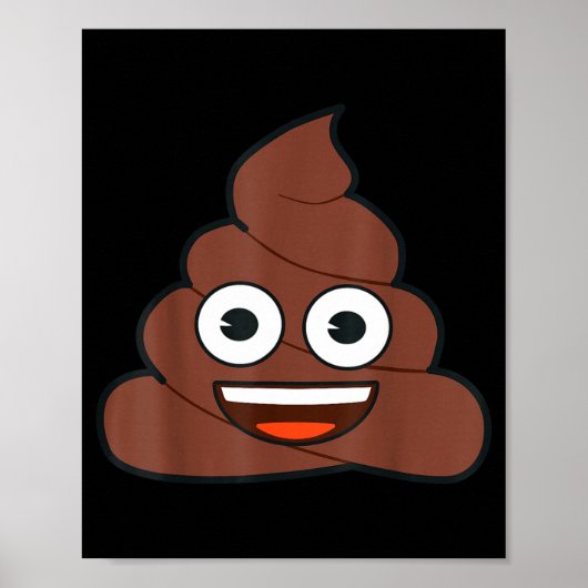 Poster Official Emoji Poop Happy Yellow Smile Face (Devant)