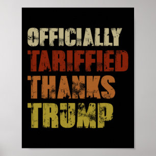 Poster Officiellement Tarifé Merci Trump Retro 8647 encor