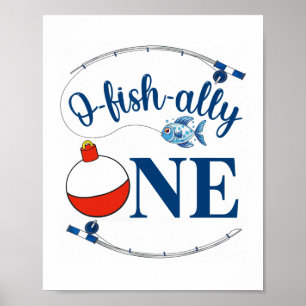 Poster Officiellement un garçon de pêche Premier annivers