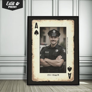 Poster Officier de police sur mesure Cadeau Mur Art, l'as