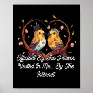 Poster Officier Par Le Pouvoir Donné À Moi Mariage Prêtre