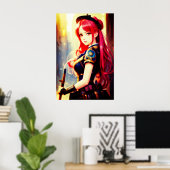 Poster Officier SteamPunk (Bureau à domicile)