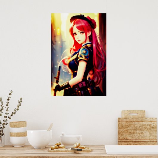 Poster Officier SteamPunk (Cuisine)