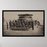 Officiers sur le pont du USS Monitor 1861