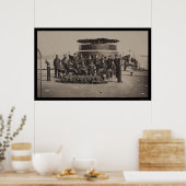 Poster Officiers sur le pont du USS Monitor 1861 (Cuisine)