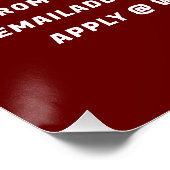 Poster Offre d'emploi à la mode Recrutement Publicité (Coin)