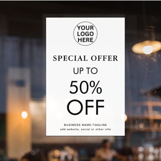 Poster Offre spéciale l Solde de vente finale noir et bla