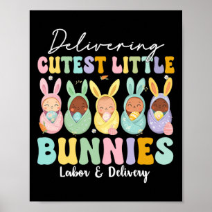 Poster Offrir La Main D'Oeuvre Et La Livraison De Bunnies