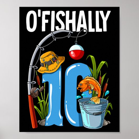Poster O'fishally 10 ans 10e anniversaire pêche (Devant)