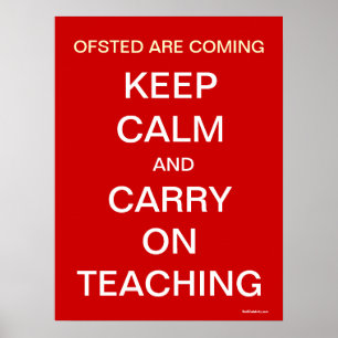 Poster Ofsted Arrivent au calme et continuent à enseigner