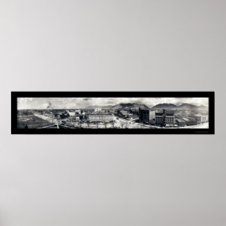 Poster Ogden Skyline Utah Photo 1914