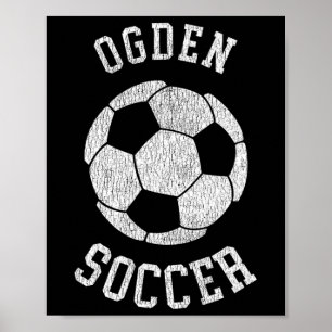 Poster Ogden Soccer Rétro Détresse 90's Vintage 