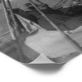 Poster Oglala Femmes et enfants à l'intérieur de Tipi (Coin)