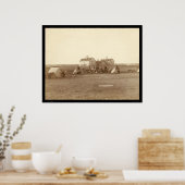 Poster Oglala School & Indian Camp Pine Ridge SD 1891 (Cuisine)