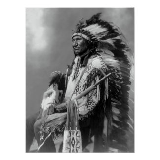 Poster Oglala Sioux Chef Rocky Bear c. 1899