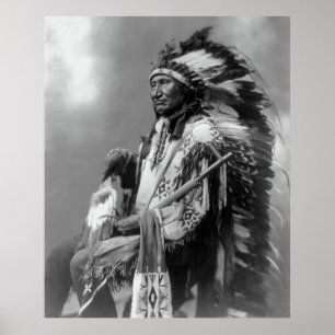 Poster Oglala Sioux Chief Rocky Bear c. 1899