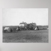 Poster Oglala Tipi devant l'école américaine des Indiens (Devant)