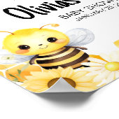 Poster Oh Babee Bee Baby shower Bienvenue (Coin)