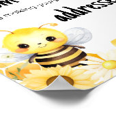 Poster Oh Babee Bee Baby shower Enveloppe Station (Coin)