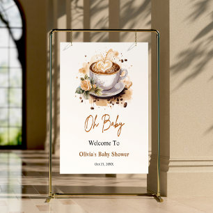 Poster Oh Baby A Baby est en train de brasser Baby shower