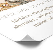 Poster Oh Baby Safari Animaux Boho Douche Pacifique chass (Coin)