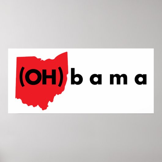 Poster (OH)bama - Rouge et Noir (Devant)