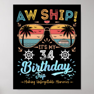 Poster Oh Bateau ! C'est mon voyage d'anniversaire de &#;
