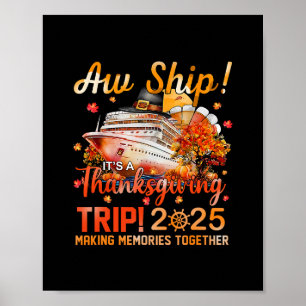 Poster Oh Bateau C'est Une Croisière De Voyage De Thanksg