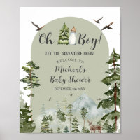 Oh Boy Adventure Pine Forest Baby shower Bienvenue