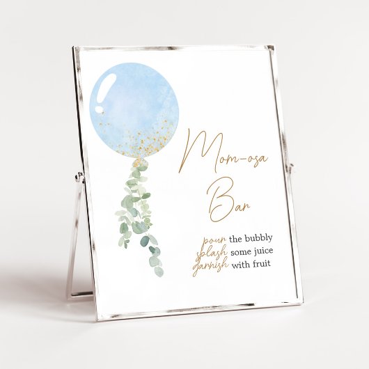 Poster Oh Boy Baby shower Balloon Maman Osa Bar