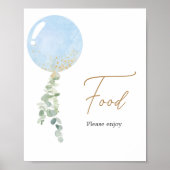 Poster Oh Boy Balloon Baby shower (Devant)