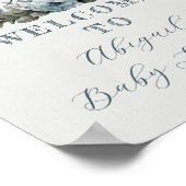 Poster Oh Boy Bunny Lapin Bleu Floral Baby Sprinkle (Coin)