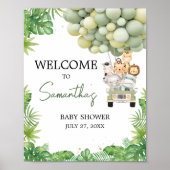 Poster Oh Boy Jungle Baby shower Safari Bienvenue (Devant)