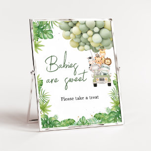 Poster Oh Boy Jungle Safari Baby shower Les bébés sont do