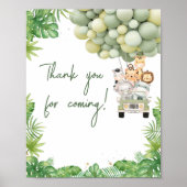 Poster Oh Boy Jungle Safari Merci bébé pour venir (Devant)