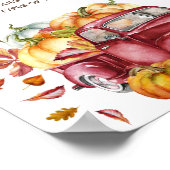 Poster Oh Boy Little Citrouille Automne Baby shower Signe (Coin)