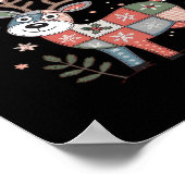 Poster Oh Cerf C'est Noël Petits Carrés Patchwork (Coin)