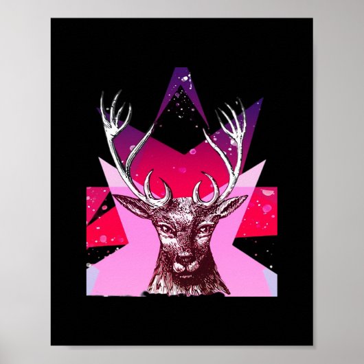 Poster Oh Cerf Conception Créative Fantaisiste (Devant)