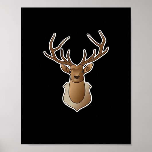 Poster Oh Cerf Design Minimaliste (Devant)