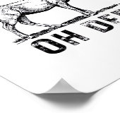 Poster Oh Cerf Expression Graphique Audacieuse  (Coin)